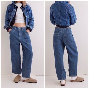 NWOT Free People We The Free Midnight Voyage Dropped Harem Boyfriend Jeans Sz XS